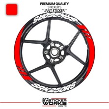 Sv Sticker Works Rks SRK250RS Geniş Jant Kaplama Sticker Etiket Modeli 16LI Set Sticker Yüksek Kalite