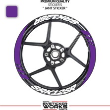 Sv Sticker Works Rks SRK125R Geniş Jant Kaplama Sticker Etiket Modeli 16LI Set Sticker Yüksek Kalite