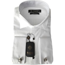 Baggi Man Baggi Atayaka Slim Fit Metal Düğmeli %100 Pamuk Gömlek