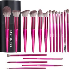 AyrStore Premium Sentetik Fondöten Pudra Kapatıcı Göz Farları 18 Parça Makyaj Fırçası Seti