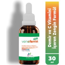 Pharmaleaf Venaferrin Kids 30 ml – Demir Bisglisinat ve C Vitamini Içeren Sıvı Takviye