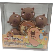 Belirtilmemiş Joyland Fosforlu Kalem Stres Çarkı 6 Renk Set (Capybara) Jy-0088-04