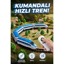 AyrStore Uzaktan Kumandalı Tren Seti 30 Parça Sesli ve Işıklı Büyük Boy Raylı Hızlı Tren Oyuncak
