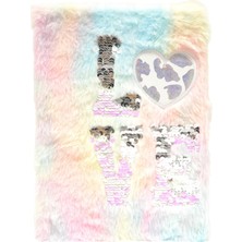 A5 Peluş Kapaklı Love Defter 80 Yp
