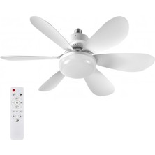 Aydınlatmalı Tavan Vantilatörü, 3 Renk Işık Modu ve 3 Kademe Hız Ayarı, Ayarlanabilir Parlaklık, Uzaktan Kumandalı, Zamanlayıcılı Kapanma, 52 cm Genişlik, Ev Ofis Bahçe Balkon Için Tavan Vantilatörü