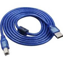 Fully Açık Mavi Printer Kablo USB Yazıcı Kablosu 5 Metre