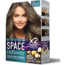 Space Infınıty Set Saç Boyası 7.11 Yoğun Küllü Kumral