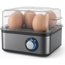 AyrStore Yumurta Pişirme Makinesi, Sesli Uyarı Sistemi, 3 Farklı Kıvam Ayarı, 8 Yumurta Haşlama ve 4 Yu
