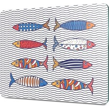 Decovetro Cam Kesme Tahtası Marine Sardini 30 x 40 cm
