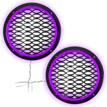 Poke 16 cm Mor Neon Ledli Hoparlör Kapağı 1 Takım ( 2 Adet )