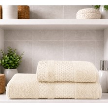 2 Li Banyo Havlu Seti Pamuklu Büyük Boy / 90 x 150 Cm Banyo Havlu - 50 x 90 Cm El Yüz Baş Havlu / Hamam Seti / Battal Boy Havlu Seti