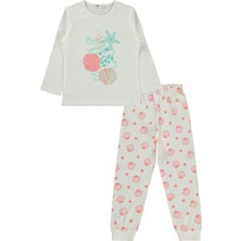Civil Girls Deniz Kabuğu Desenli 6-9 Yaş Pijama Takımı - Kırık Beyaz