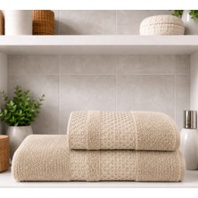2 Li Banyo Havlu Seti Pamuklu Büyük Boy / 90 x 150 Cm Banyo Havlu - 50 x 90 Cm El Yüz Baş Havlu / Hamam Seti / Battal Boy Havlu Seti