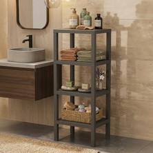 Snippy Console - 4 Katlı Plastik Banyo Mutfak Düzenleyici Mutfak Rafı Banyo Ünitesi 38 x 29 x 100