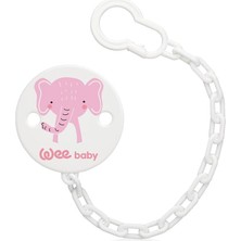 Wee Baby Desenli Emzik Askısı - Pembe Fil