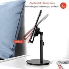 Saiji S1-Iı Masa Için Cep Telefonu & Tablet Standı, Ayarlanabilir Yükseklik Açısı,, Ipad, Vb. Tüm 4''-11''ekranlar Için Uyumludur. Siyah