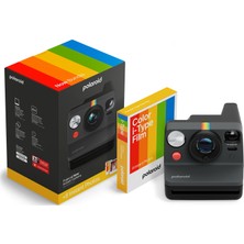 Polaroid Now Gen 3 Siyah + Color Film Bundle (8 Film)