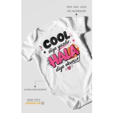 Morivo Kids Cool Diye Yazılır Hala Diye Okunur Kısa Kollu Bebek Body %100 Pamuk