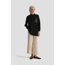 Armine Trend Boncuk Işlemeli Çiçek Detaylı TUNIK-26YT464