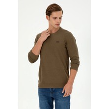 U.S. Polo Assn. Erkek Regular Fit Bisiklet Yaka Haki Sweatshirt 1945735
