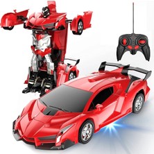 Tastech Robota Dönüşen Uzaktan Kumandalı Araba Lamborghini Model Şarjlı Rc Araba