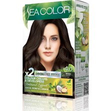 Amonyaksız, Vegan, Doğal, Besleyici Kalıcı Saç BOYASI%100 Beyaz Kapama (1 Paket 2 x 50 ml Boya & Oksidan) (Kahve 4.0)