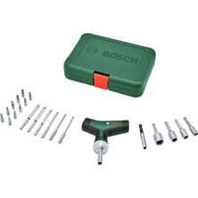 Tornavida Ucu Seti, 22 Parça (Maksimum Tork 46 Nm; 36 Dişli Dişliler; Manyetik Uç Tutucu; Yumuşak Saplı T Sap; 16 Uç S2 Çelik; 4 Lokma Anahtar; Çanta)