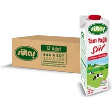 Sütaş Tam Yağlı Süt 1 L (12 Adet)