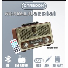 Tastech Meier M-111BT Açık Renk Nostaljik Radyo Ahşap Görünümlü Bluetooth Hoparlör Fm Sd Kart USB Girişi