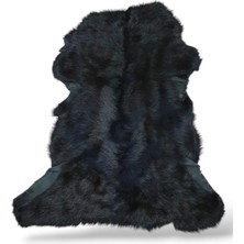 Ottoman Pouffe Hakiki Gerçek Deri Koyun Postu 54X65CM