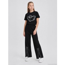 Beneti Kız Çocuk 10-14 Yaş Eşofman Altı - Siyah