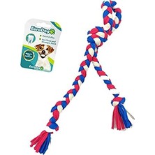 Düğümlü Diş Ipi Beyaz Mavi Kırmızı 42 cm