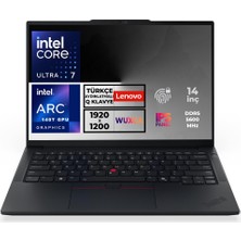 Lenovo Thinkpad E14 G7 21SYS1TRXX U7 255H 16GB 512GB 14"WUXGA Fdos Dizüstü Bilgisayar