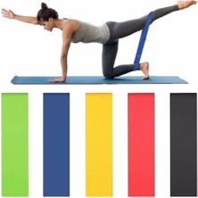 AyrStore Direnç Bandı 5 Adet Farklı Dirençte Pilates Squat Aerobik Bandı - Hafif,orta,sert Çalışma La