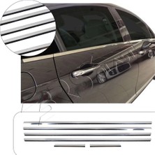 Servet Dizayn Oto Citroen C5 Uyumlu 2005-2008 Krom Cam Çıtası 6 Parça Paslanmaz Çelik