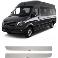 Servet Dizayn Oto Mercedes Sprinter W906 Uyumlu Krom Arka Cam Üst Çıtası 2 Parça Paslanmaz Çelik