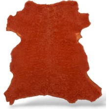 Ottoman Pouffe Hakiki Deri Özel Ipek Serisi' Turuncu Post 62X61CM, Ipeksi Yumuşaklık, Video No: 119