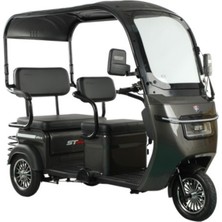 Stmax Ultra 3 Tekerli Kabinli Elektrikli Moped - Gri