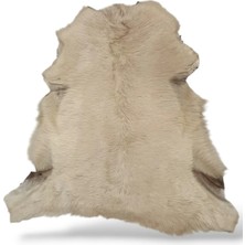Ottoman Pouffe Hakiki Gerçek Deri Koyun Postu 60X62CM