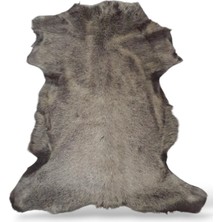 Ottoman Pouffe Hakiki Gerçek Deri Koyun Postu 61X70CM