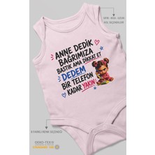 Morivo Kids Anneye ve Dedeye Özel Sıfır Kollu Bebek Zıbını %100 Pamuk