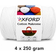Oxford İplik Cotton Makrome 4'lü Paket NO:10000 Beyaz