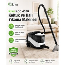 Kiwi 17 Kpa Güçlü Emişli Koltuk, Halı ve Araç Içi Yıkama Makinesi, 2 L Temiz Su, 1.8 L Kirli Su Tankı, 1.6 M Hortum, 5 Başlık, Pet Tüyü Aparatı ve Kendini Temizleyen Fırça