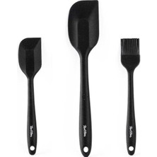 Tantitoni TNT-8695835401935-SOFT SET3SFF-FÜME Renkli 3lü Silikon Spatula ve Fırça Seti