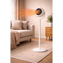 Tastech Ayaklı Isıtıcı Fan 800W Sessiz Çalışma Hızlı Isıtma Aşırı Isınma Koruma Ayarlanabilir 4 Boy Ayarlanabilir