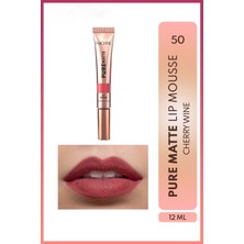 Note Cosmetics Note Pure Matte Lip Mousse 50 Cherry Wine Kadifemsi Mat Likit Ruj - Kırmızı