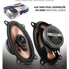 Poke Oto Hoparlör Reno 9 Oval 10CM x 15CM 4x6 Inç 200 Watt Tweeterli 1 Adet PK-5900