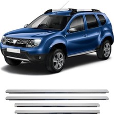 Servet Dizayn Oto Dacia Duster Uyumlu 2010-2017 Krom Cam Çıtası 4 Parça Paslanmaz Çelik