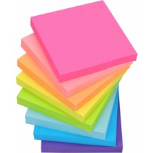 Willingood 800 Adet Renkli Yapışkanlı Not Kağıdı, 76 x 76 Cm, Yazmak Için, 8 Renkli Yapışkan Notlar, Yazı Camı, Tekrar Yapıştırılabilir, Kendinden Yapışkanlı Not Kağıdı, Ofis, Ev, Okul, Toplantı Için