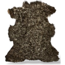 Ottoman Pouffe Hakiki Gerçek Deri Koyun Postu 54X70CM